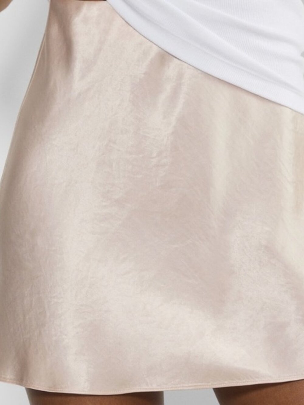 NWT Babaton New Slip Satin‎ Mini Skirt - Denude - 2